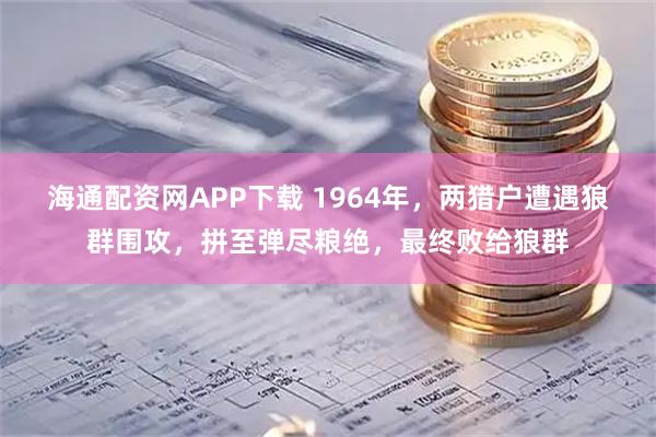 海通配资网APP下载 1964年，两猎户遭遇狼群围攻，拼至弹尽粮绝，最终败给狼群