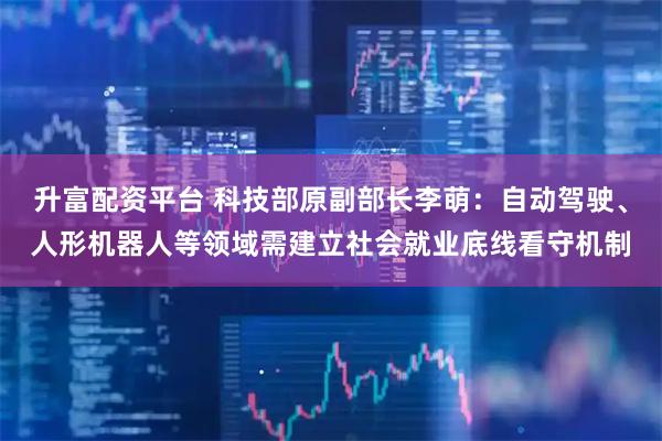 升富配资平台 科技部原副部长李萌：自动驾驶、人形机器人等领域需建立社会就业底线看守机制